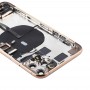 Batteri Back Cover Assembly (med sido Keys & Strömbrytare + Volymknapp Flex Cable & Wireless laddningsmodulen & Motor & laddningsport & Högtalare & kort fack och linsskyddet) för iPhone 11 Pro (Gold)
