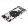 Batteri Back Cover Assembly (med sido Keys & Strömbrytare + Volymknapp Flex Cable & Wireless laddningsmodulen & Motor & laddningsport och Högtalare & kort fack och linsskyddet) för iPhone 11 Pro (Silver)