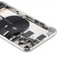 Batteri Back Cover Assembly (med sido Keys & Strömbrytare + Volymknapp Flex Cable & Wireless laddningsmodulen & Motor & laddningsport och Högtalare & kort fack och linsskyddet) för iPhone 11 Pro (Silver)