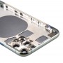 Bakstycke med SIM-kort fack & Sidoknappar och kameralinsen för iPhone 11 Pro (Grön)
