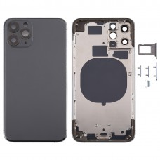 Back Housing Cover with SIM Card Tray & Side keys & Camera Lens for iPhone 11 Pro(Grey) 