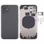 Cubierta de la cubierta con la bandeja de la tarjeta SIM y teclas laterales y lente de la cámara para el iPhone Pro 11 (gris)