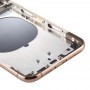 Cubierta de la cubierta con la bandeja de la tarjeta SIM y teclas laterales y lente de la cámara para el iPhone Pro 11 (oro)
