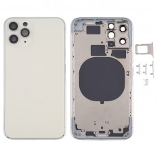 უკან საბინაო საფარის SIM Card Tray და გვერდითი ღილაკები და კამერა ობიექტივი for iPhone 11 Pro (ვერცხლისფერი)