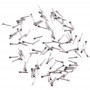 100 PCS Charging Port Screws for iPhone 11 / 11 Pro / 11 Pro Max (White)