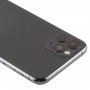 Batería cubierta trasera (con teclas laterales y la bandeja de tarjeta & Power + Volumen Flex Cable & Wireless módulo de carga) para el iPhone 11 Pro Max (Negro)