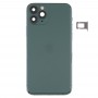 Battery Back Cover (with Side Keys & Card Tray & Power + Volume Flex Cable & Wireless Charging Module) for iPhone 11 Pro Max(Green)