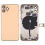 Akkumulátor Back Cover (oldalsó gombok és kártyarésnél & Power + Volume Flex Cable & Wireless Charging Module) iPhone 11 Pro Max (Gold)