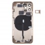 Akku Rückseite (mit Seitentasten & Karten-Behälter & Power + Volume Flex Cable & Wireless-Modul Lade) für iPhone 11 Pro Max (Gold)