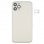 Akku Rückseite (mit Seitentasten & Karten-Behälter & Power + Volumen-Flexkabel & Wireless Charging Module) für iPhone 11 Pro Max (Silber)