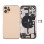 Battery Back Cover Assembly (with Side Keys & Power Button + Volume Button Flex Cable & Wireless Charging Module & Motor & Charging Port & Loud Speaker & Card Tray & Camera Lens Cover) for iPhone 11 Pro Max(Gold)