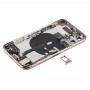 Batteri Back Cover Assembly (med sido Keys & Strömbrytare + Volymknapp Flex Cable & Wireless laddningsmodulen & Motor & laddningsport & Högtalare & kort fack och linsskyddet) för iPhone 11 Pro Max (Gold)