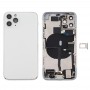 Battery Back Cover Assembly (with Side Keys & Power Button + Volume Button Flex Cable & Wireless Charging Module & Motor & Charging Port & Loud Speaker & Card Tray & Camera Lens Cover) for iPhone 11 Pro Max(Silver)