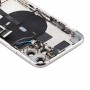 Akkumulátor Back fedélszerelés (oldalsó gombok és Power gomb + Hangerő gomb Flex Cable & Wireless Charging Module & Motor & Töltés Port & Hangszóró & Card Tray & kamera lencsevédő) iPhone 11 Pro Max (ezüst)