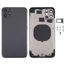 Back Housing Cover with SIM Card Tray & Side keys & Camera Lens for iPhone 11 Pro Max(Grey) 