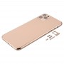 Back Housing Cover with SIM Card Tray & Side keys & Camera Lens for iPhone 11 Pro Max(Gold)
