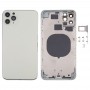 Back Housing Cover with SIM Card Tray & Side keys & Camera Lens for iPhone 11 Pro Max(Silver)