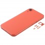 Square Frame Kryt baterie Back se SIM kartou zásobníku a bočních tlačítek pro iPhone XR (oranžová)