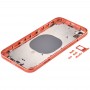 Square Frame Battery Back Cover с SIM картата тава и странични бутони за iPhone XR (Orange)