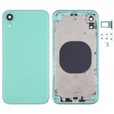 Square Frame Battery Back Cover with SIM Card Tray & Side keys for iPhone XR(Green)
