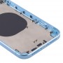 Square Frame Battery Back Cover с SIM картата тава и странични бутони за iPhone XR (син)