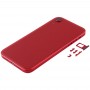 iPhone XR（赤）用のSIMカードトレイ＆サイドキーで四角枠のバッテリー裏表紙