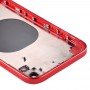 מסגרת מרובעת סוללה כריכה אחורית עם SIM Card מגש & מפתחות Side עבור XR iPhone (אדום)