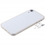 Fyrkantig ram Batteri Baksida med SIM-kort fack & Sido nycklar för iPhone XR (vit)
