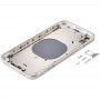Cadre carré batterie couverture arrière avec carte SIM Plateau et les touches latérales pour iPhone XR (Blanc)