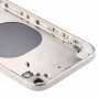 Square Frame copertura posteriore della batteria con la SIM vassoio di carta e tasti laterali per iPhone XR (bianco)