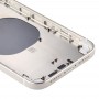 Cadre carré batterie couverture arrière avec carte SIM Plateau et les touches latérales pour iPhone XR (Blanc)