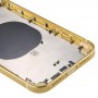 Fyrkantig ram Batteri Baksida med SIM-kort fack & Sido nycklar för iPhone XR (gul)