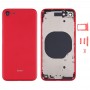Battery Back Cover with Camera Lens Cover & SIM Card Tray & Side keys for iPhone SE 2020(Red)