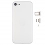 Batteri Baksida med linsskyddet och SIM-kort fack & Sido nycklar för iPhone SE 2020 (Silver)