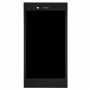 Pantalla LCD y digitalizador Asamblea con marco completo para BlackBerry Z3 (Negro)