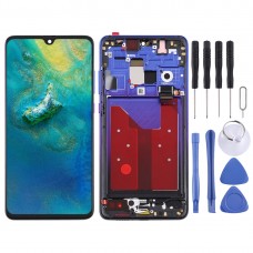 LCD Screen and Digitizer Full Assembly with Frame for Huawei Mate 20 (Blue)