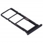 SIM Card Tray + SIM Card Tray + Micro SD Card Tray for Huawei P40 Lite E / Enjoy 10(Black)