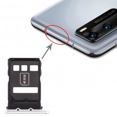 SIM-Karten-Behälter + NM Karten-Behälter für Huawei P40 (Silber)
