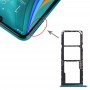 SIM-kort fack + SIM-kort fack + Micro SD-kort fack för Huawei Njut 10e / Honor Play 9A (Grön)