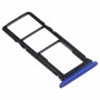 SIM-kort fack + SIM-kort fack + Micro SD-kort fack för Huawei Njut 10 / Honor Play 3 (mörkblå)