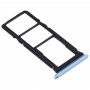 SIM картата тава + SIM Card Tray + Micro SD Card тава за Huawei Насладете 10 / Чест възпроизвеждане 3 (син)