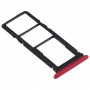 SIM ბარათის Tray + SIM ბარათის Tray + Micro SD Card Tray for Huawei იხალისეთ 10 / ღირსების Play 3 (წითელი)