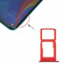SIM karta Tray + SIM karty zásobník / Micro SD Card Tray pro Huawei Enjoy 10 Plus (červená)