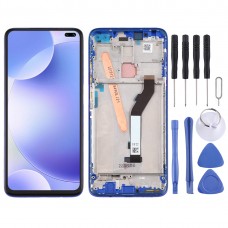 LCD-näyttö ja digitoiva Täysi Asennus Runko Xiaomi redmi K30 5G (sininen)