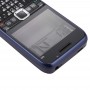 Couverture complète du logement (Front Cover + Moyen + Cadre Bezel batterie couverture arrière + clavier) pour Nokia E63 (bleu foncé)