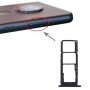 SIM Card Tray + SIM Card Tray + Micro SD Card Tray for Nokia 7.2 / 6.2 TA-1196 TA-1198 TA-1200 TA-1187 TA-1201(Black)