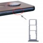 SIM ბარათის Tray + SIM ბარათის Tray + Micro SD Card Tray for Nokia 7.2 / 6.2 TA-1196 TA-1198 TA-1200 TA-1187 TA-1201 (ვერცხლისფერი)