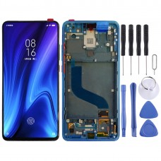 Original AMOLED Material LCD Screen and Digitizer Full Assembly with Frame for Xiaomi 9T Pro / Redmi K20 Pro / Redmi K20(Blue)