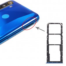 SIM-kortfack + SIM-kortfack + Micro SD-kortfack för Oppo RealMe 5 (blå)