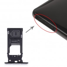 Bandeja Bandeja Bandeja de tarjeta SIM + SIM Card + Micro SD Card para Sony Xperia XZ2 (plata)